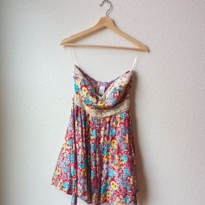 Trixxi Strapless Floral Dress
